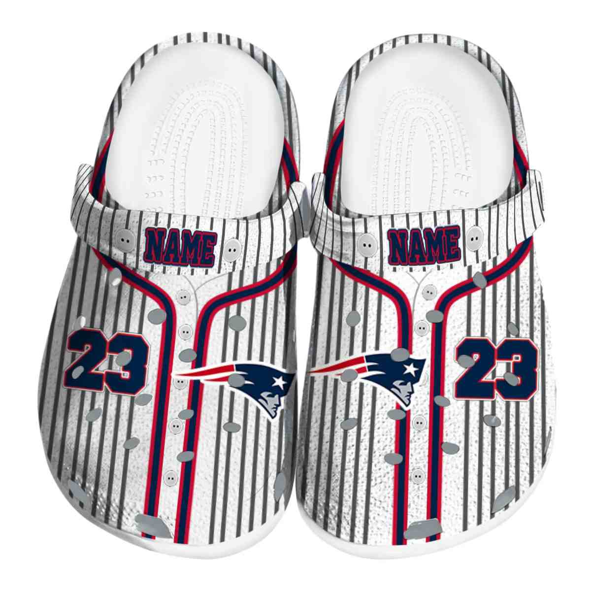 New England Patriots NFL Sport Crocs Crocband Clogs Shoes Comfortable For Men Women and Kids