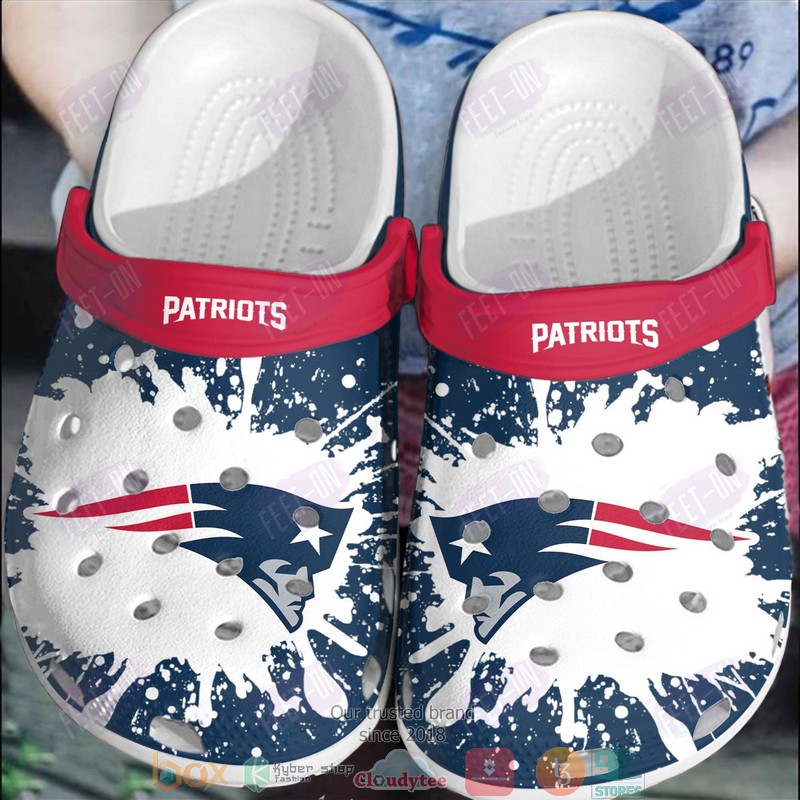 New England Patriots NFL Sport Crocs Crocband Clogs Shoes Comfortable For Men Women and Kids