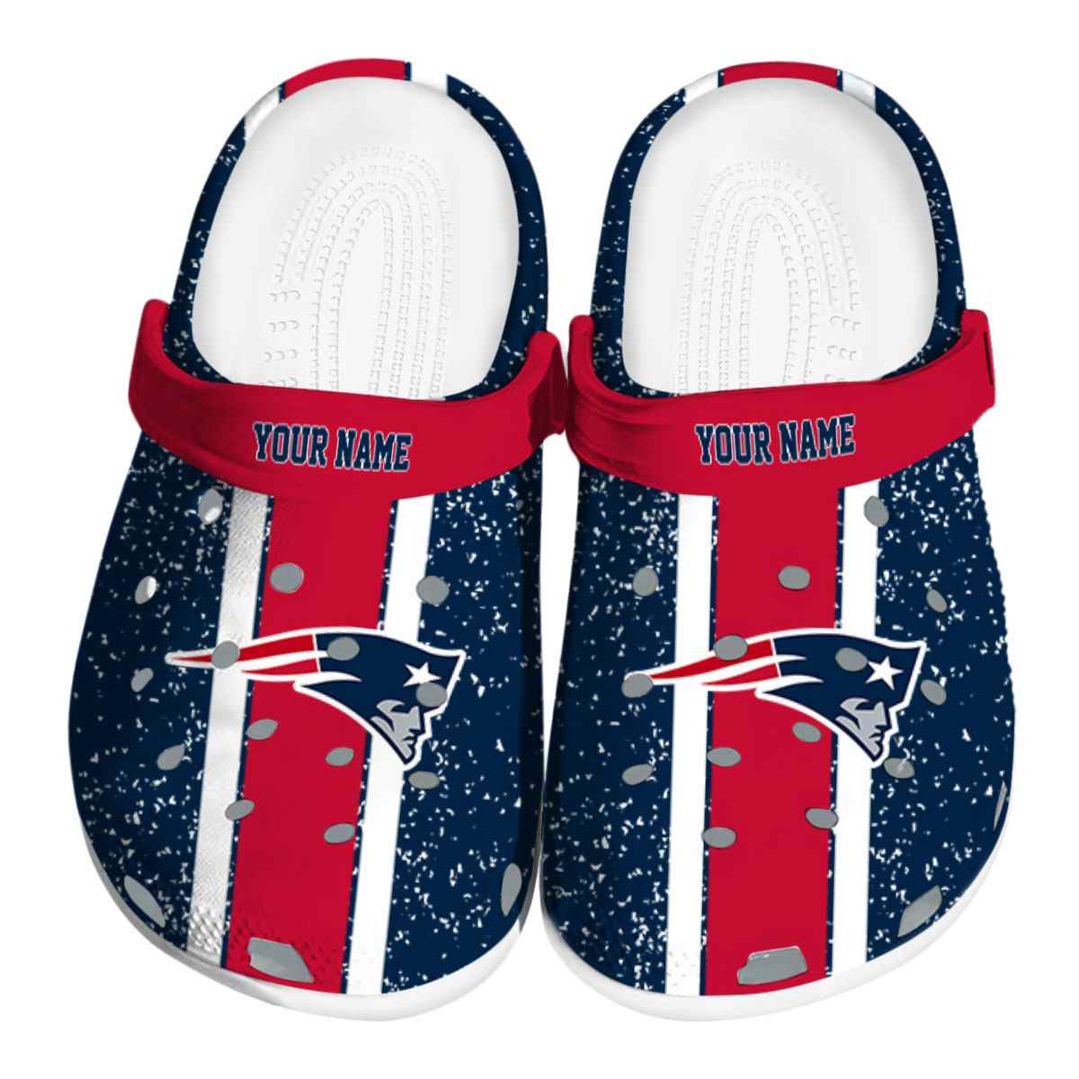 New England Patriots NFL Sport Crocs Crocband Clogs Shoes Comfortable For Men Women and Kids