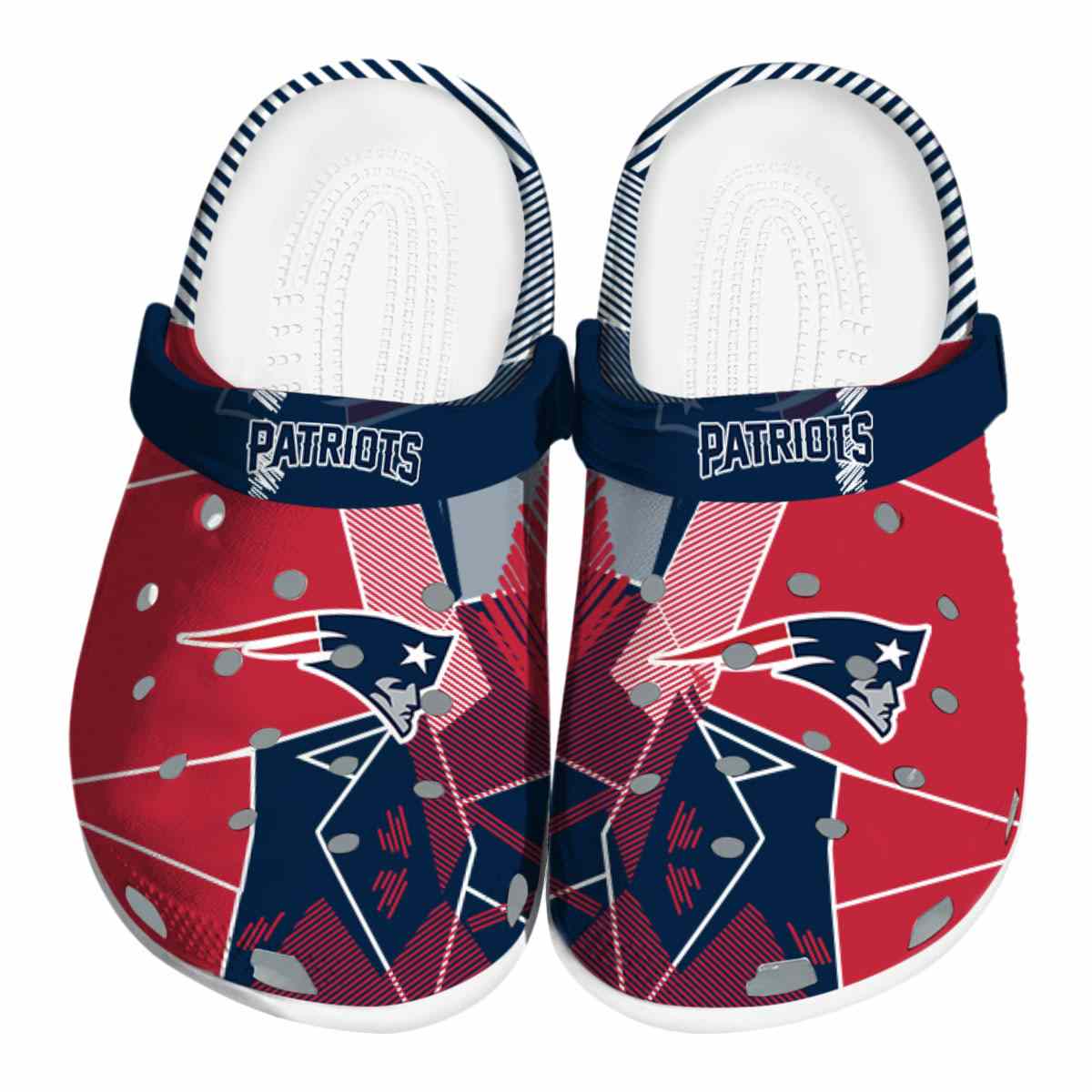 New England Patriots NFL Sport Crocs Crocband Clogs Shoes Comfortable For Men Women and Kids