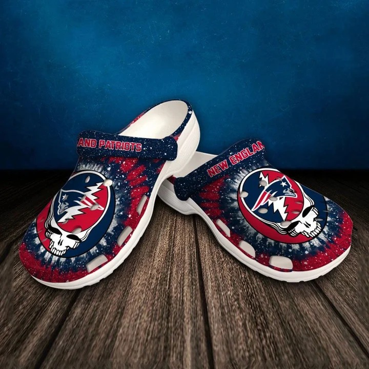 New England Patriots NFL Sport Crocs Crocband Clogs Shoes Comfortable For Men Women and Kids