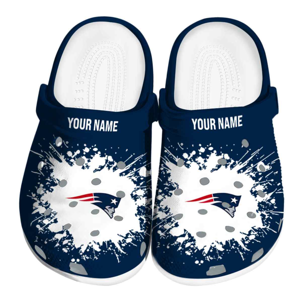New England Patriots NFL Sport Crocs Crocband Clogs Shoes Comfortable For Men Women and Kids