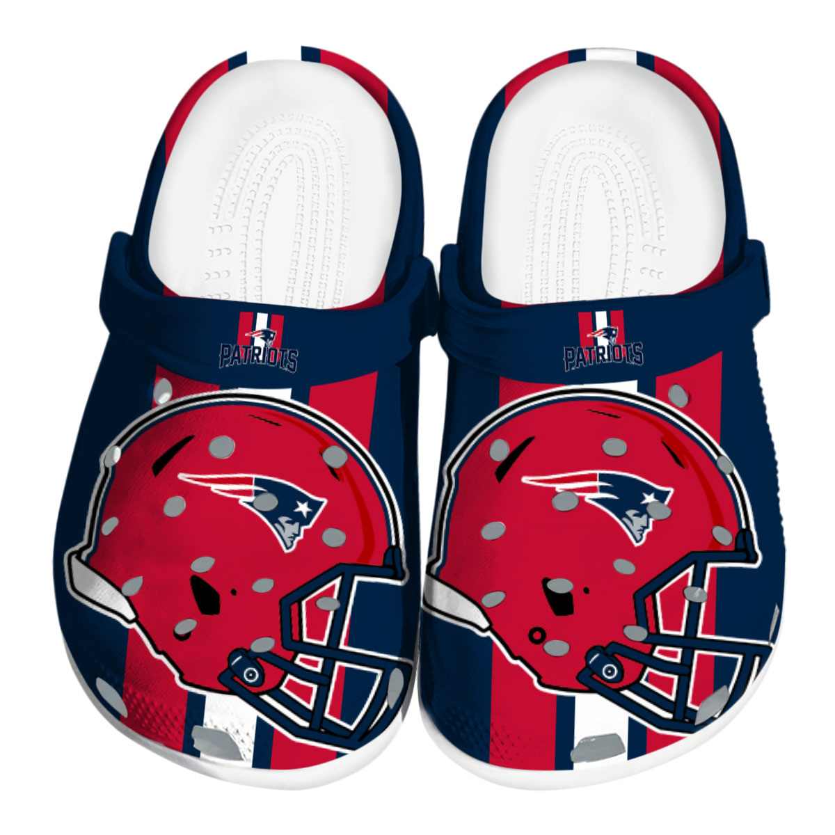 New England Patriots NFL Sport Crocs Crocband Clogs Shoes Comfortable For Men Women and Kids
