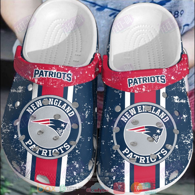 New England Patriots NFL Sport Crocs Crocband Clogs Shoes Comfortable For Men Women and Kids