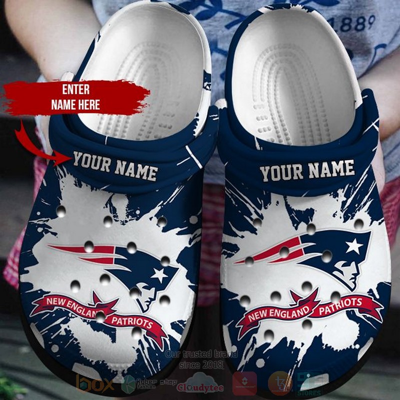 New England Patriots NFL Sport Crocs Crocband Clogs Shoes Comfortable For Men Women and Kids