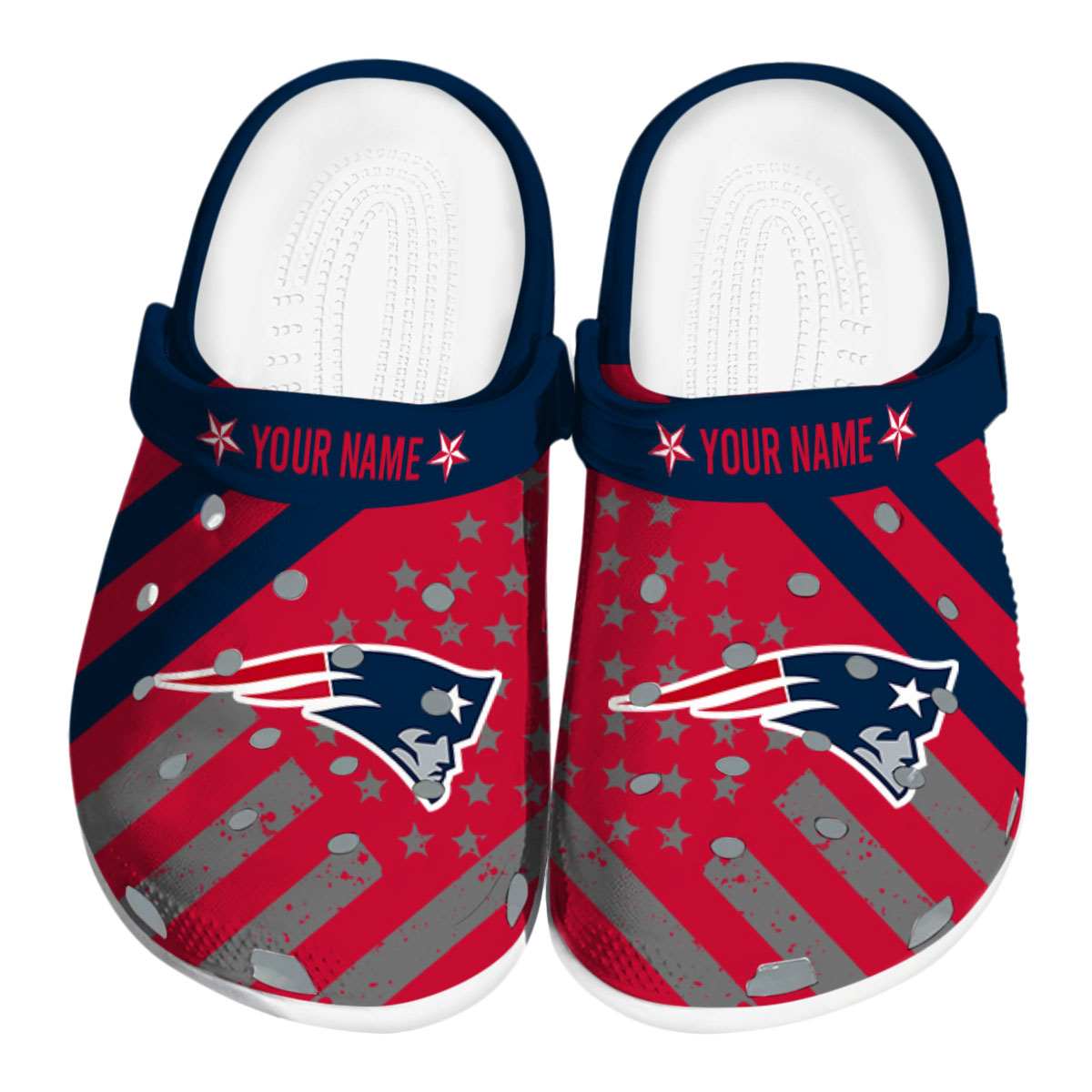 New England Patriots NFL Sport Crocs Crocband Clogs Shoes Comfortable For Men Women and Kids