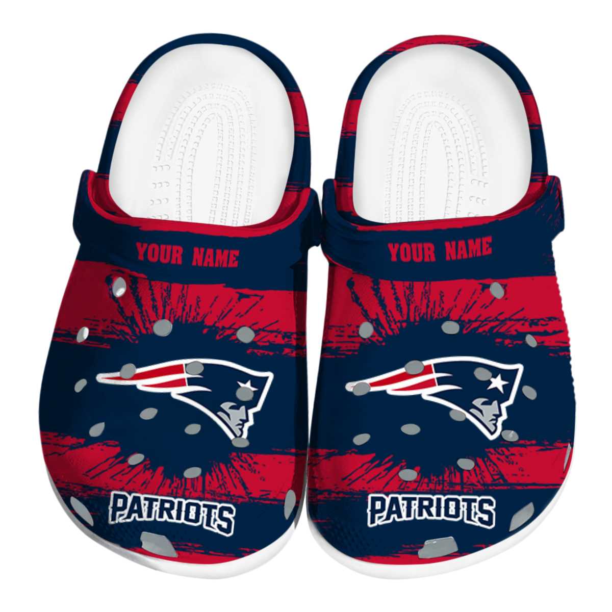 New England Patriots NFL Sport Crocs Crocband Clogs Shoes Comfortable For Men Women and Kids