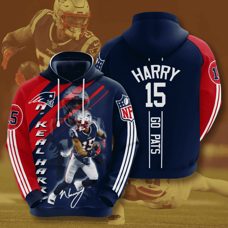New England Patriots Nkeal Harry 3D All Over Print Hoodie, Zip Hoodie