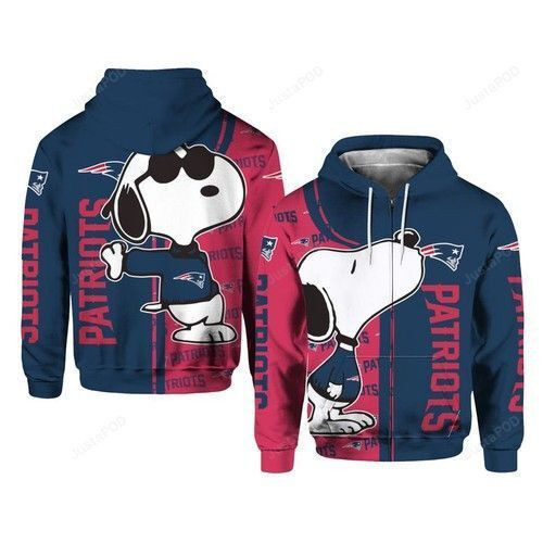 New England Patriots Snoopy Lover 3D All Over Print Hoodie, Zip Hoodie