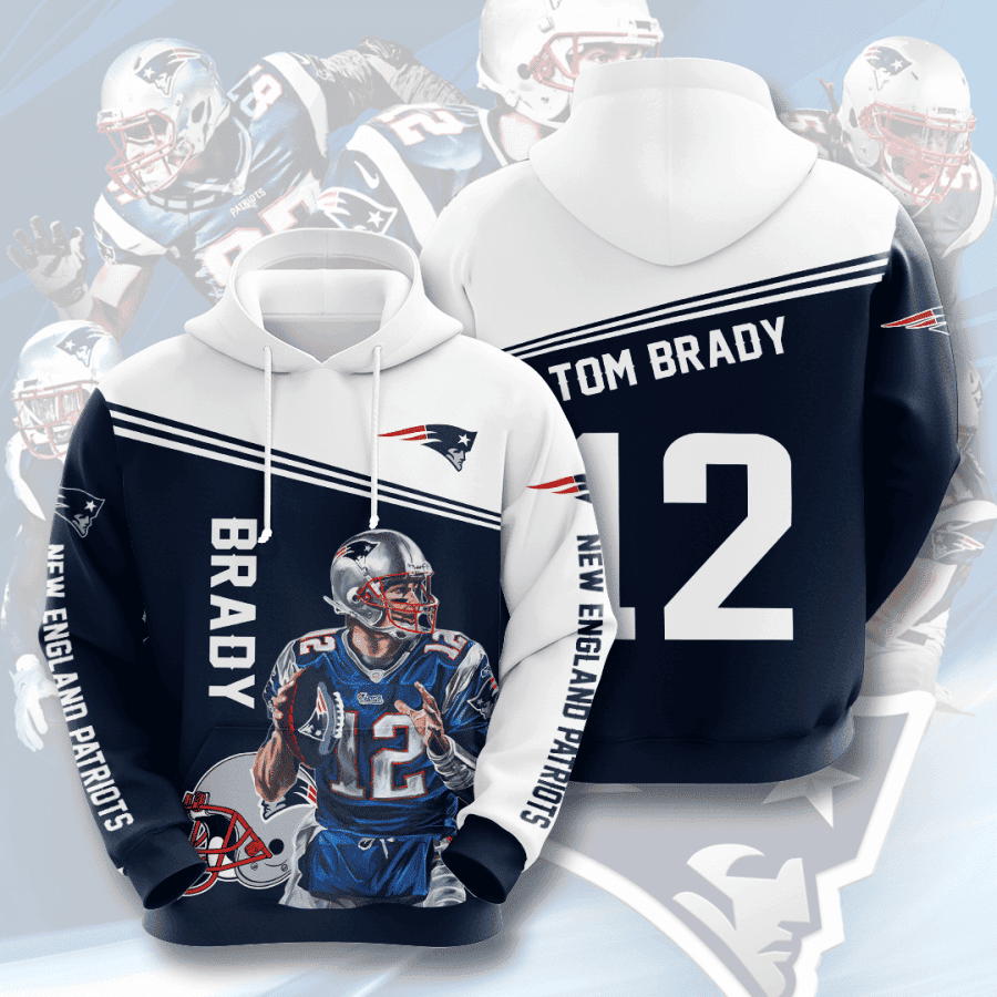 New England Patriots Tom Brady 3D All Over Print Hoodie, Zip Hoodie
