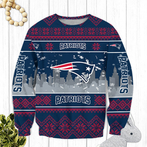 New England Patriots Ugly Christmas Sweater Adult 3D Funny Matching for family