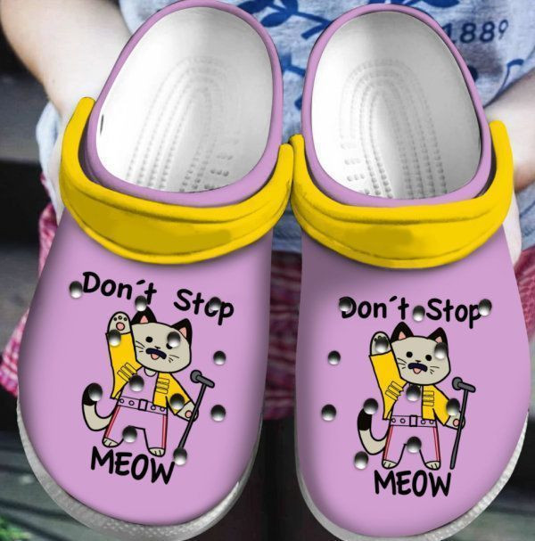 New Freddie Mercury Cat Dont Stop Meow Gift For Lover Rubber clog Shoes Comfy Footwear