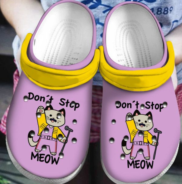 New Freddie Mercury Cat Dont Stop Meow Rubber clog Shoes Comfy Footwear