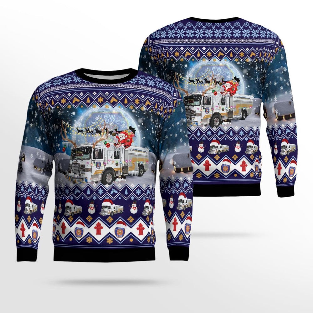 New Hanover County Fire and Rescue Christmas AOP Ugly Sweaters Christmas Unisex Sweaters Gift For Christmas