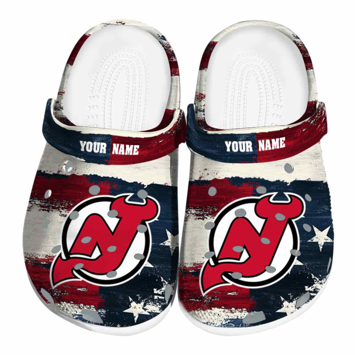 New Jersey Devils NHL Sport Crocs Crocband Clogs Shoes Comfortable For Men Women and Kids