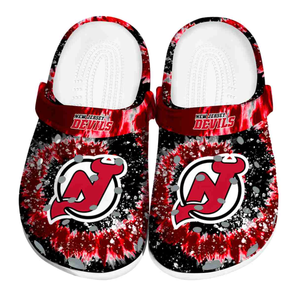 New Jersey Devils NHL Sport Crocs Crocband Clogs Shoes Comfortable For Men Women and Kids