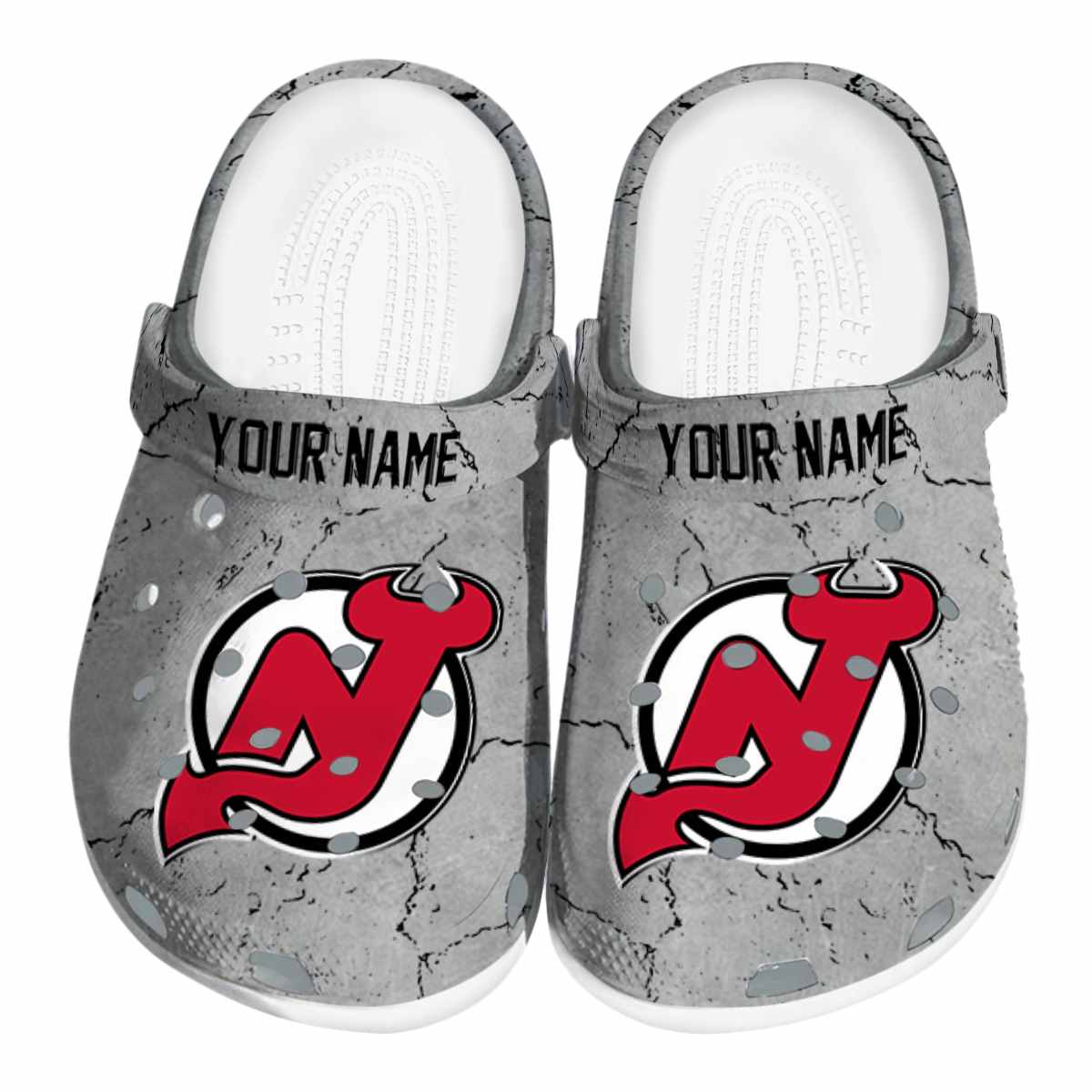 New Jersey Devils NHL Sport Crocs Crocband Clogs Shoes Comfortable For Men Women and Kids