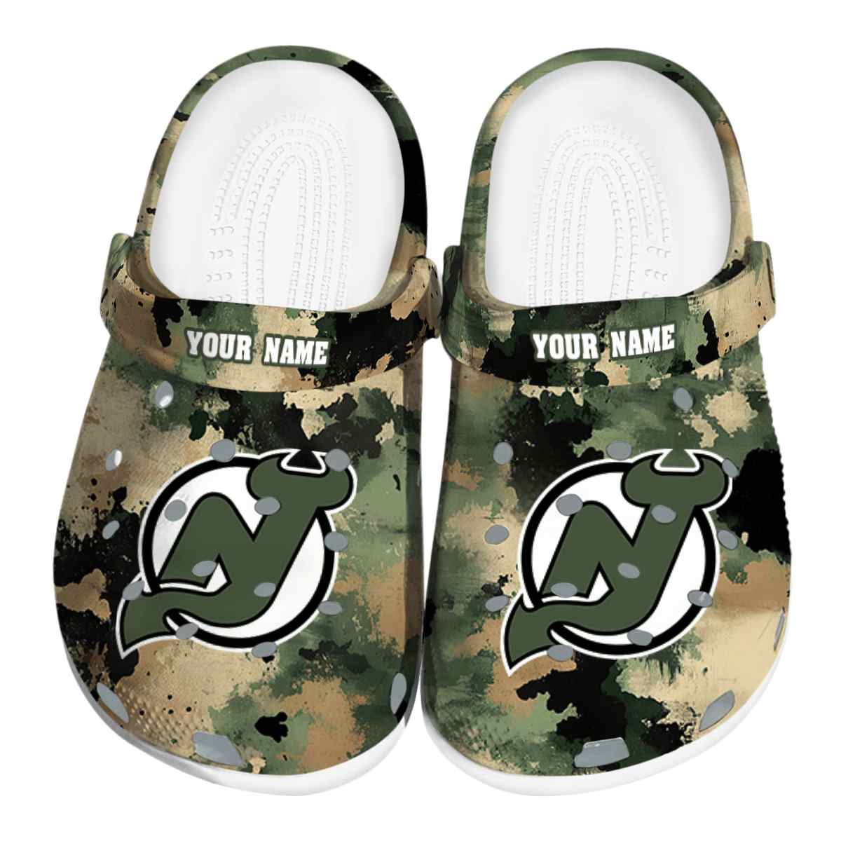 New Jersey Devils NHL Sport Crocs Crocband Clogs Shoes Comfortable For Men Women and Kids