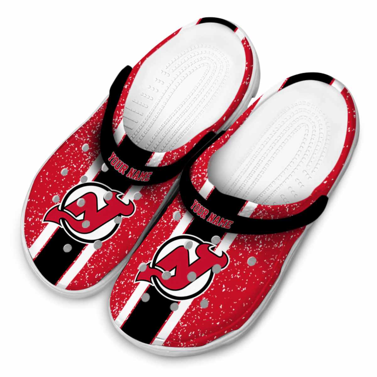 New Jersey Devils NHL Sport Crocs Crocband Clogs Shoes Comfortable For Men Women and Kids - Image 4