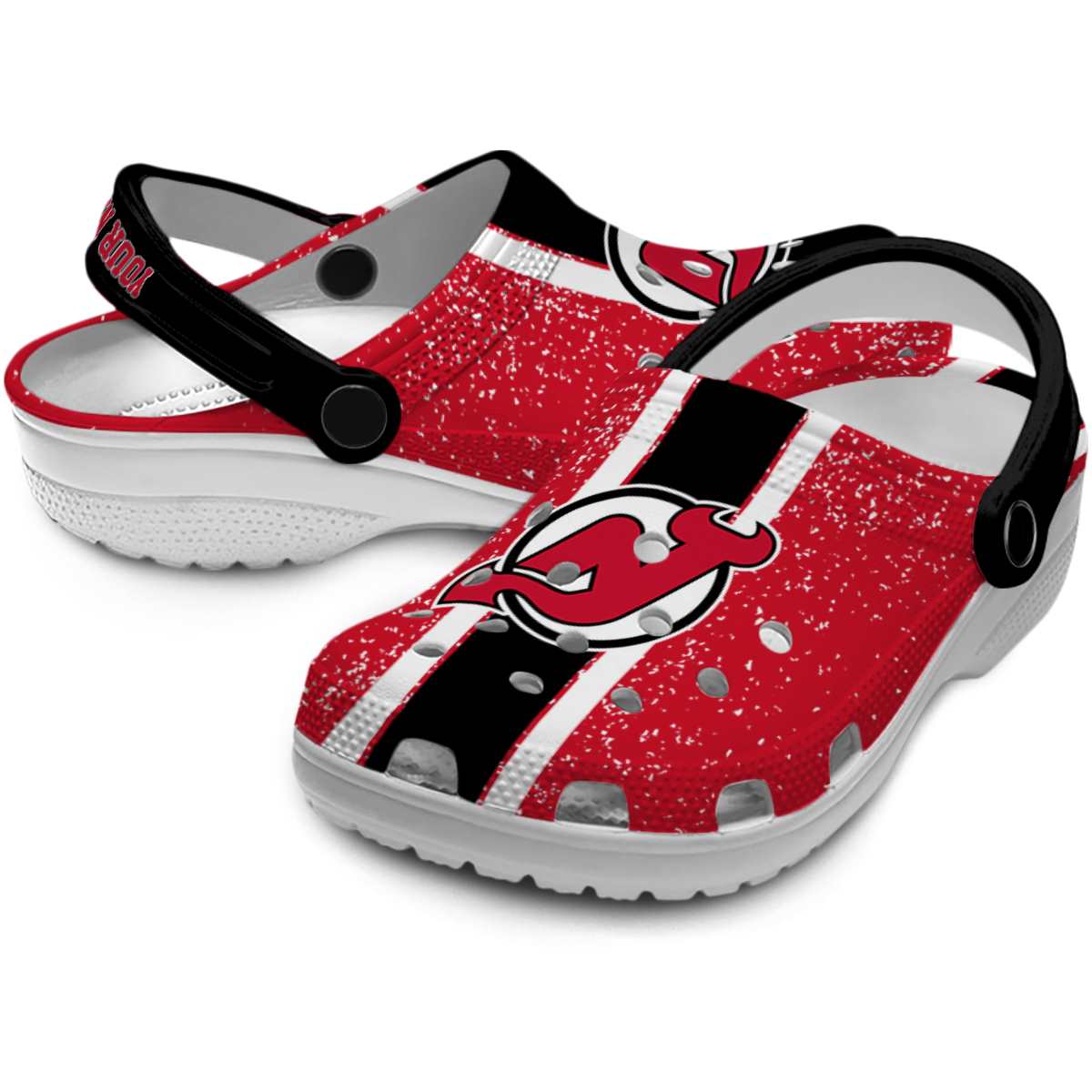 New Jersey Devils NHL Sport Crocs Crocband Clogs Shoes Comfortable For Men Women and Kids - Image 3