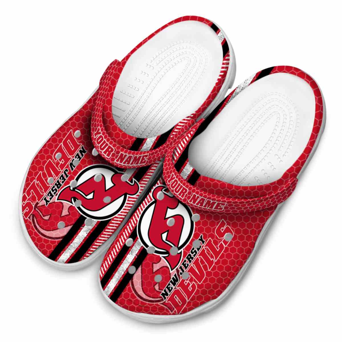 New Jersey Devils NHL Sport Crocs Crocband Clogs Shoes Comfortable For Men Women and Kids - Image 4