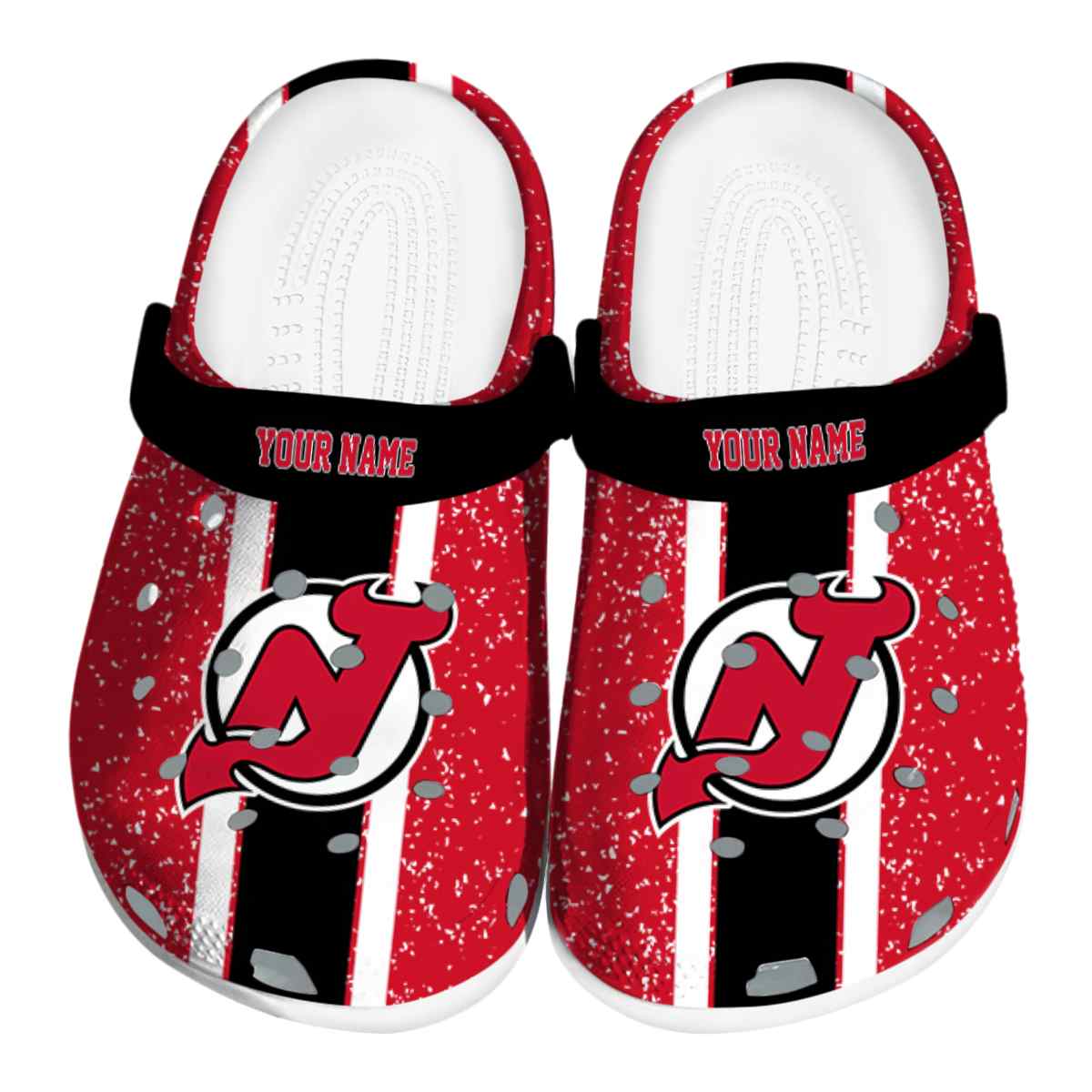 New Jersey Devils NHL Sport Crocs Crocband Clogs Shoes Comfortable For Men Women and Kids