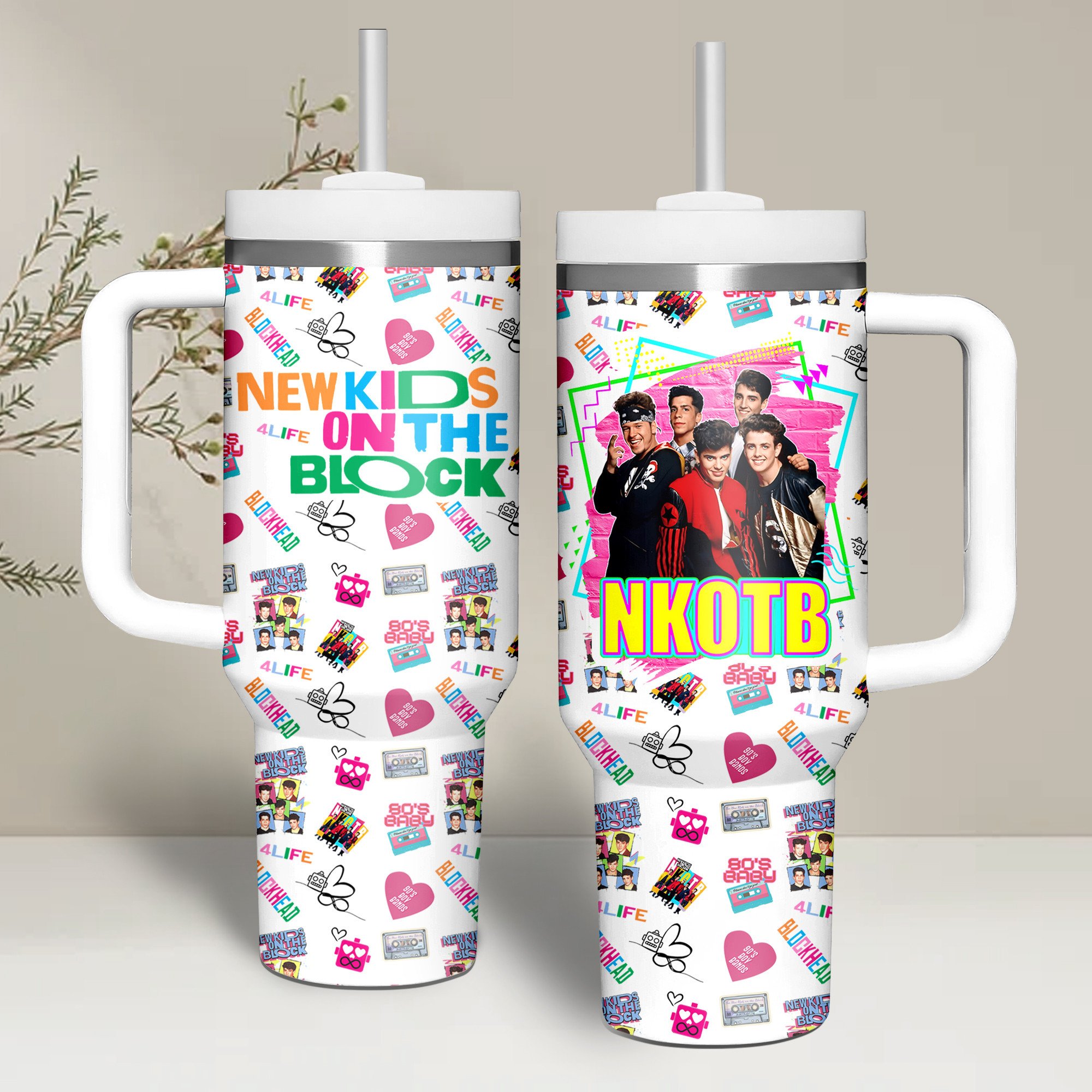 New Kids On The Block Music Custom Stanley Cup 40 oz 30 oz Tumbler With HandleTVC2301266