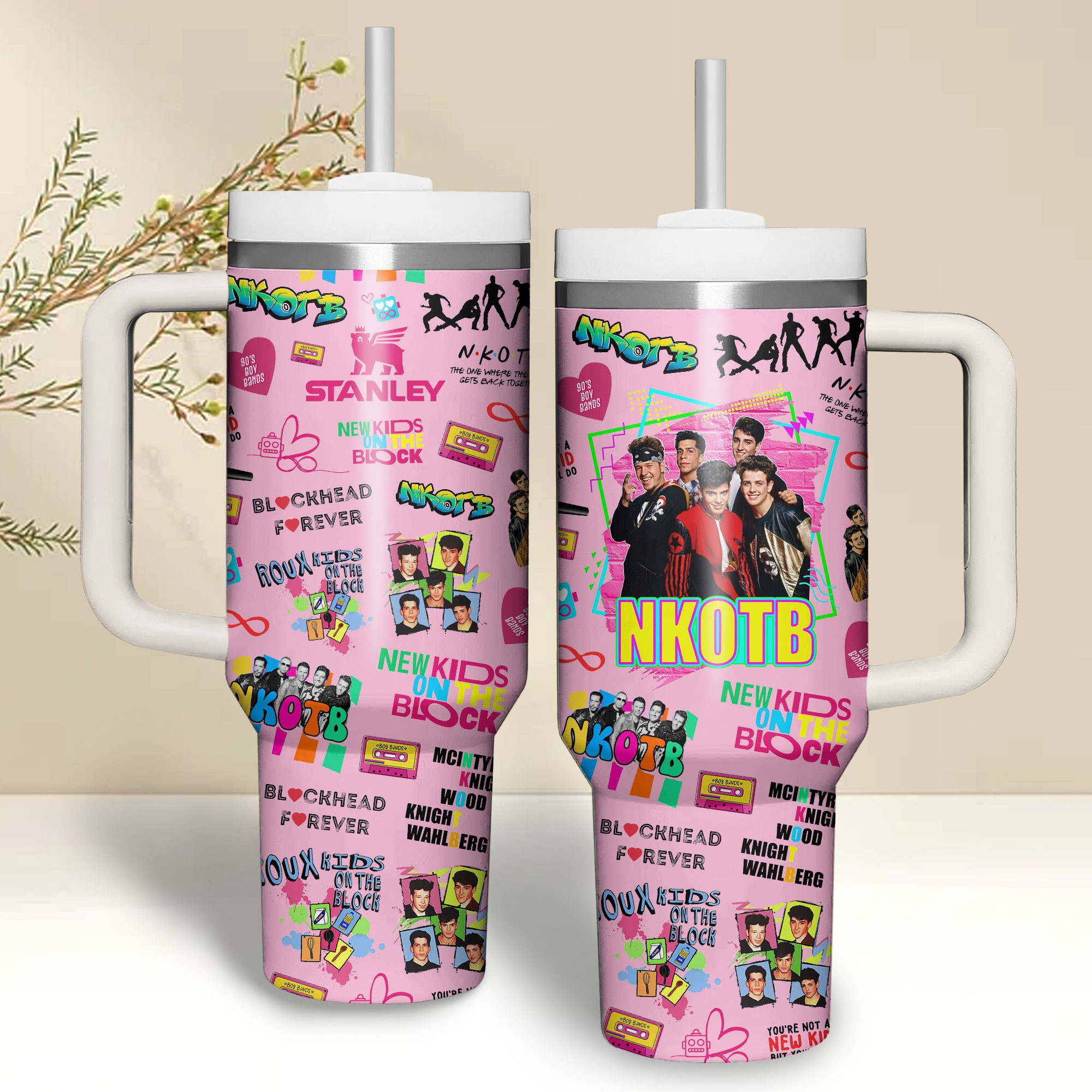 New Kids On The Block Music Custom Stanley Cup 40 oz 30 oz Tumbler With HandleTVC2301336