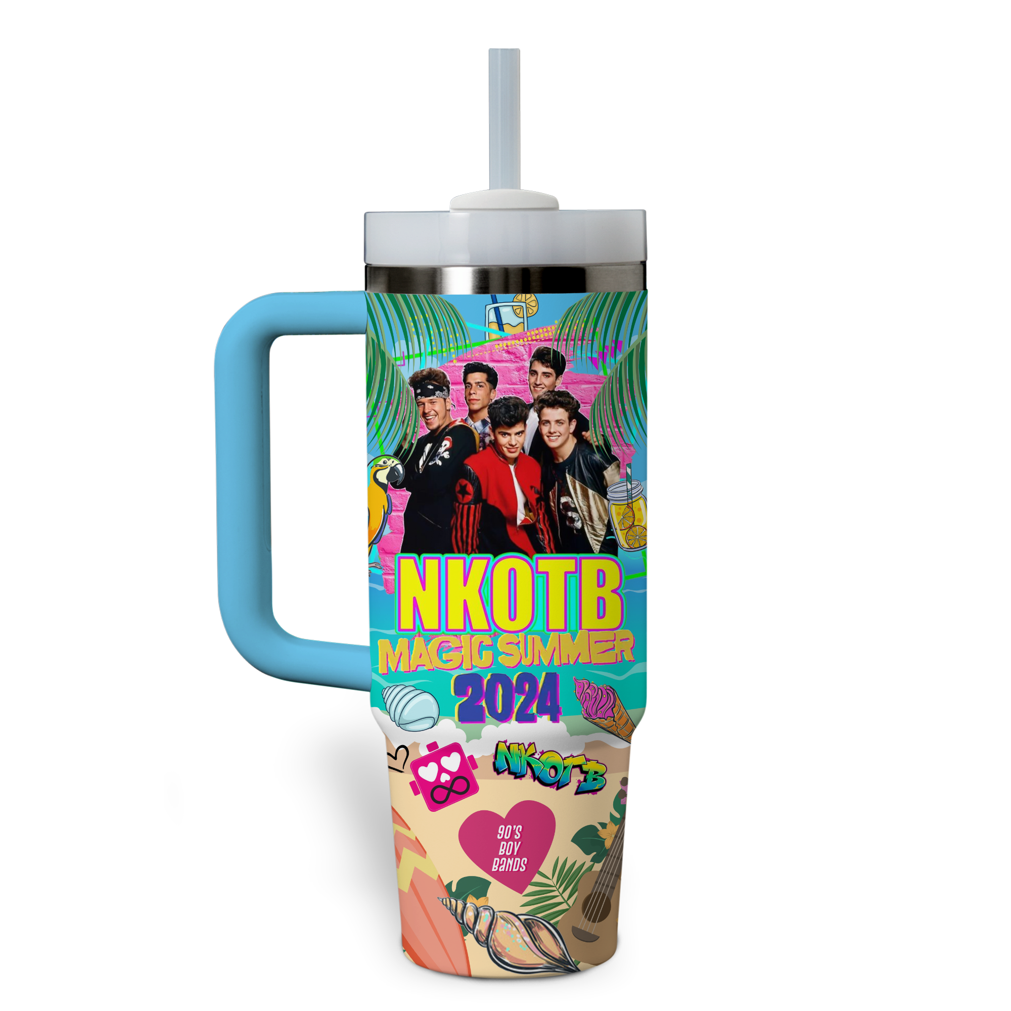 New Kids On The Block Music Custom Stanley Cup 40 oz 30 oz Tumbler With HandleTVC2301772 - Image 2