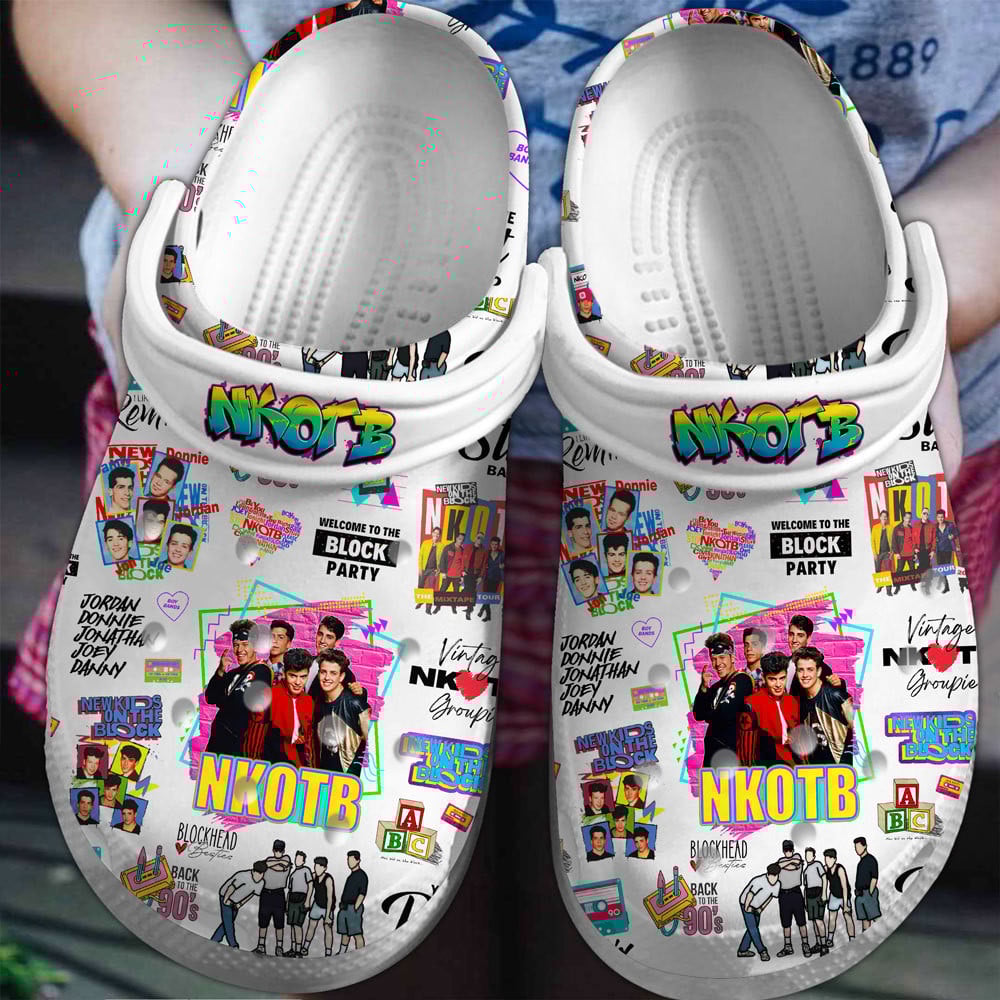 New Kids on the Block NKOTB Band Music Crocs Crocband Clogs Shoes Comfortable For Men Women and Kids
