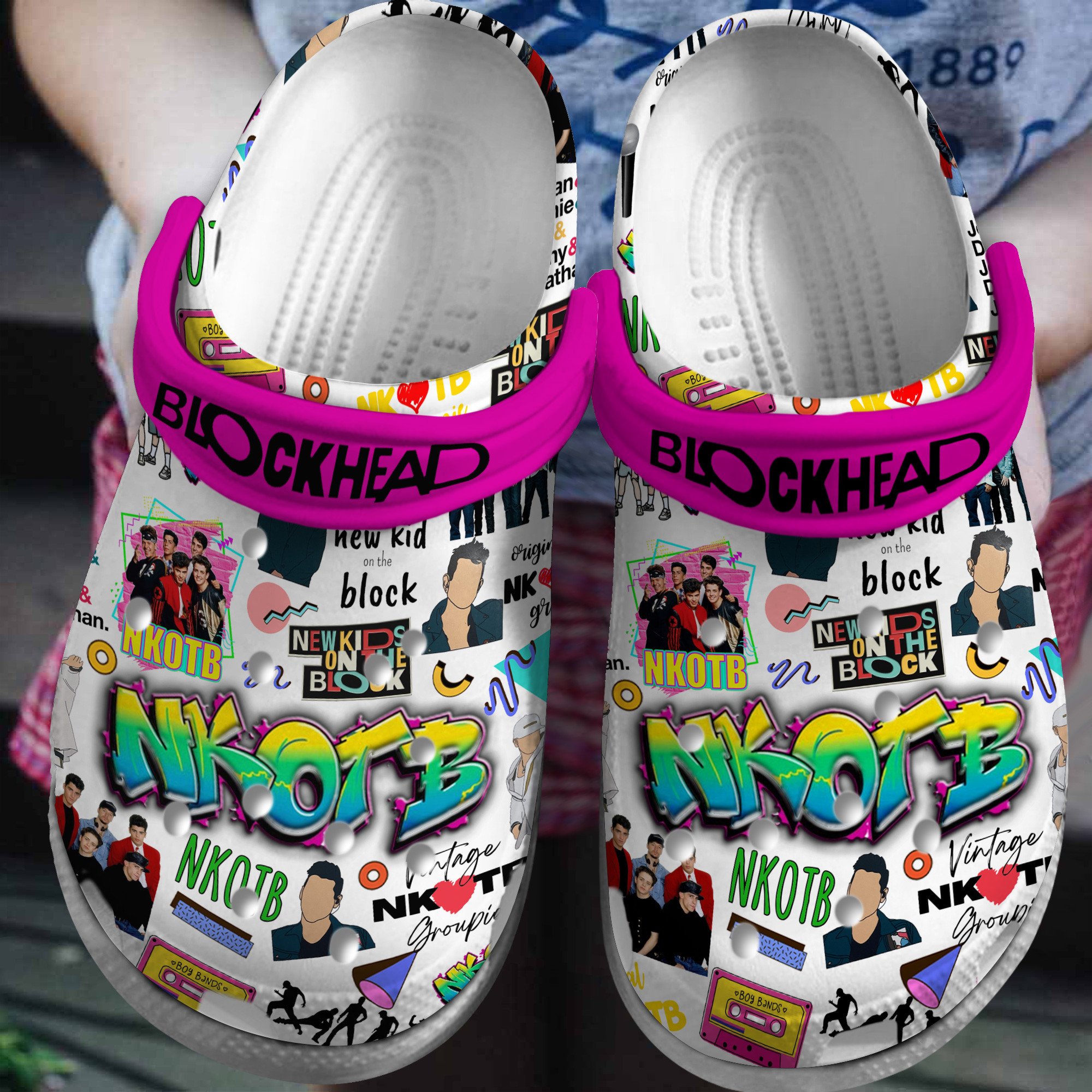New Kids on the Block NKOTB Band Music Crocs Crocband Clogs Shoes Comfortable For Men Women and Kids