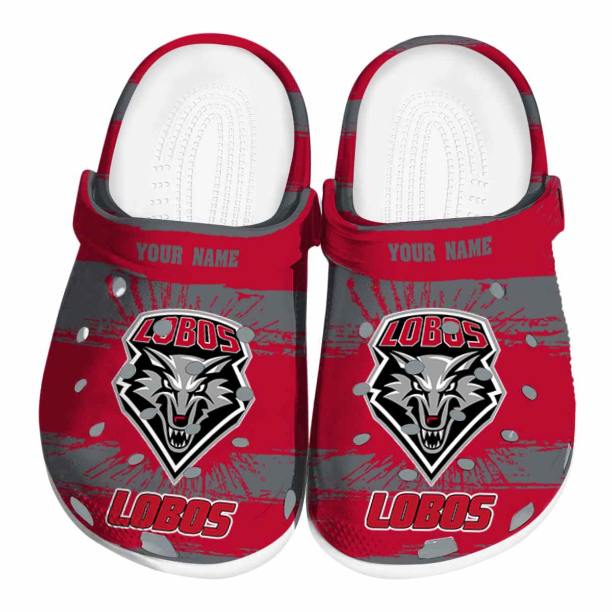 New Mexico Lobos NCAA Sport Crocs Crocband Clogs Shoes Comfortable For Men Women and Kids