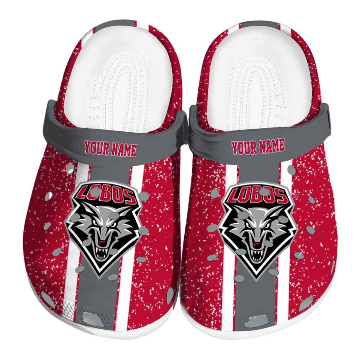 New Mexico Lobos NCAA Sport Crocs Crocband Clogs Shoes Comfortable For Men Women and Kids