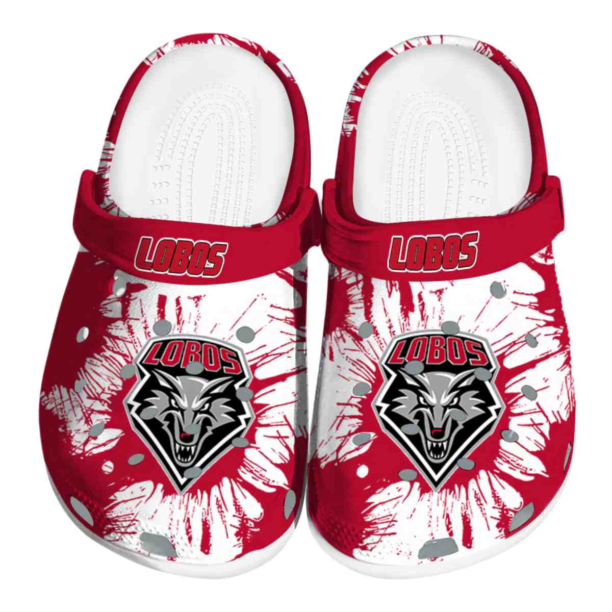 New Mexico Lobos NCAA Sport Crocs Crocband Clogs Shoes Comfortable For Men Women and Kids