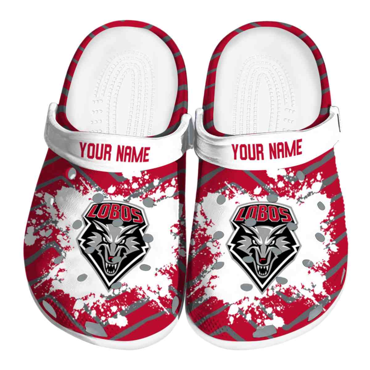 New Mexico Lobos NCAA Sport Crocs Crocband Clogs Shoes Comfortable For Men Women and Kids