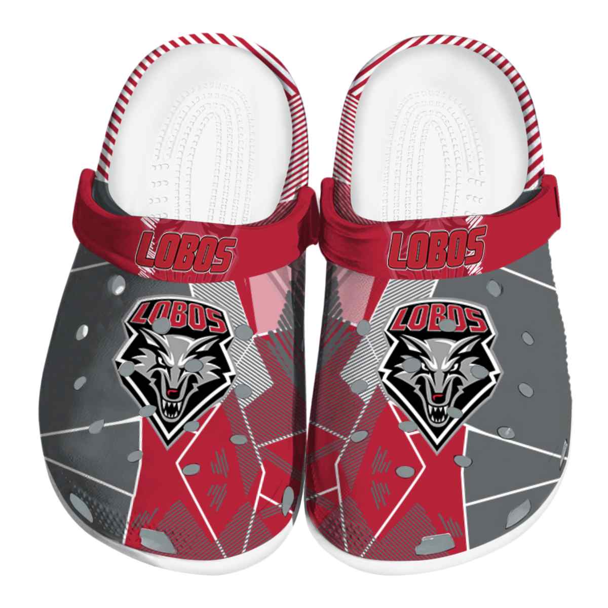 New Mexico Lobos NCAA Sport Crocs Crocband Clogs Shoes Comfortable For Men Women and Kids