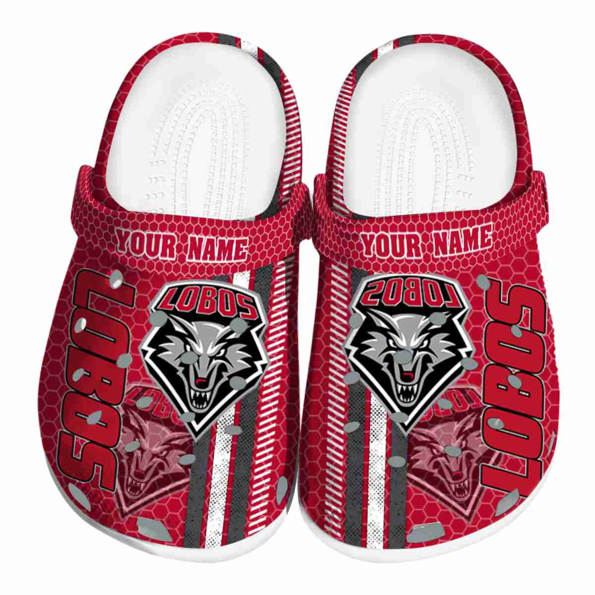 New Mexico Lobos NCAA Sport Crocs Crocband Clogs Shoes Comfortable For Men Women and Kids