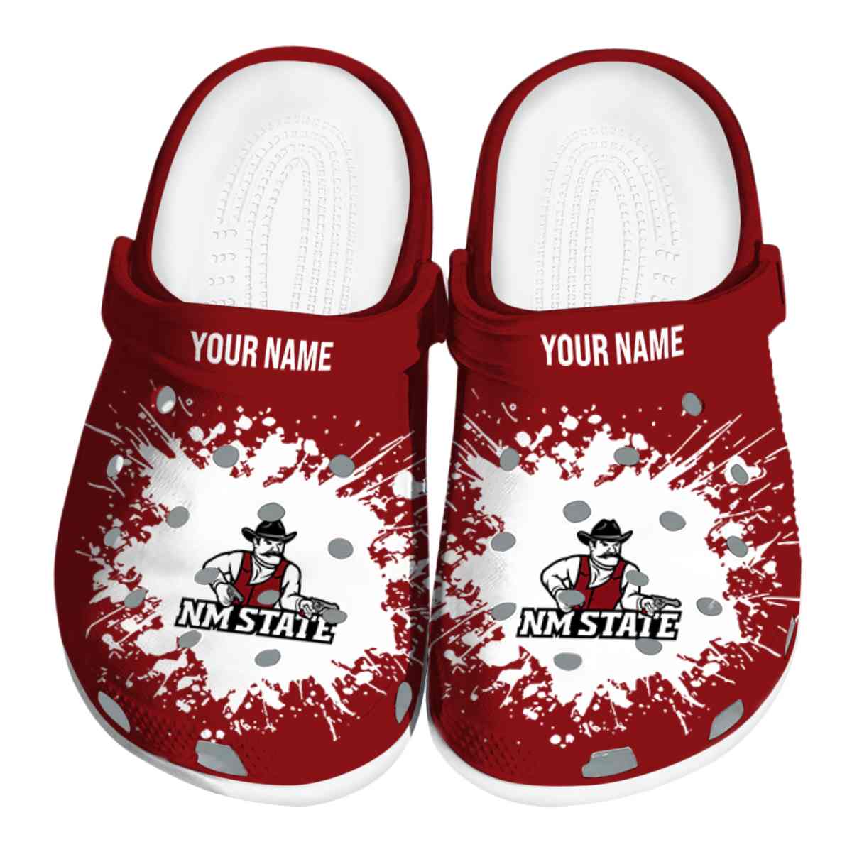 New Mexico State Aggies NCAA Sport Crocs Crocband Clogs Shoes Comfortable For Men Women and Kids
