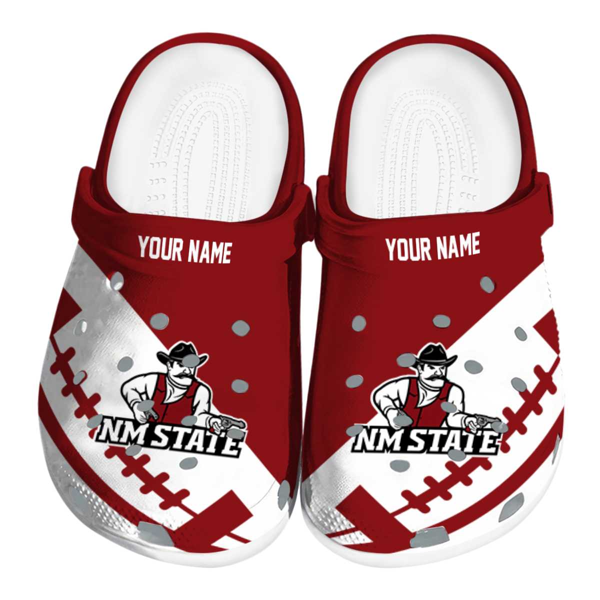 New Mexico State Aggies NCAA Sport Crocs Crocband Clogs Shoes Comfortable For Men Women and Kids