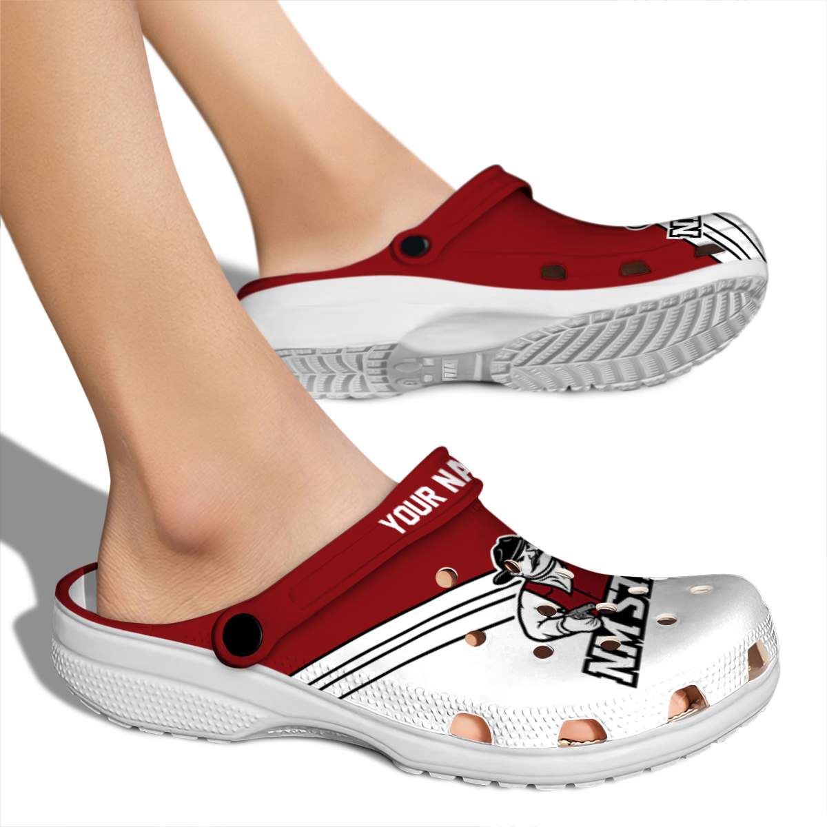New Mexico State Aggies NCAA Sport Crocs Crocband Clogs Shoes Comfortable For Men Women and Kids - Image 2