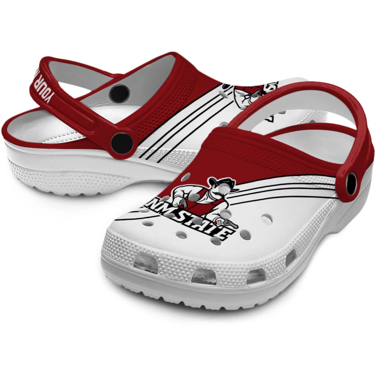 New Mexico State Aggies NCAA Sport Crocs Crocband Clogs Shoes Comfortable For Men Women and Kids - Image 3