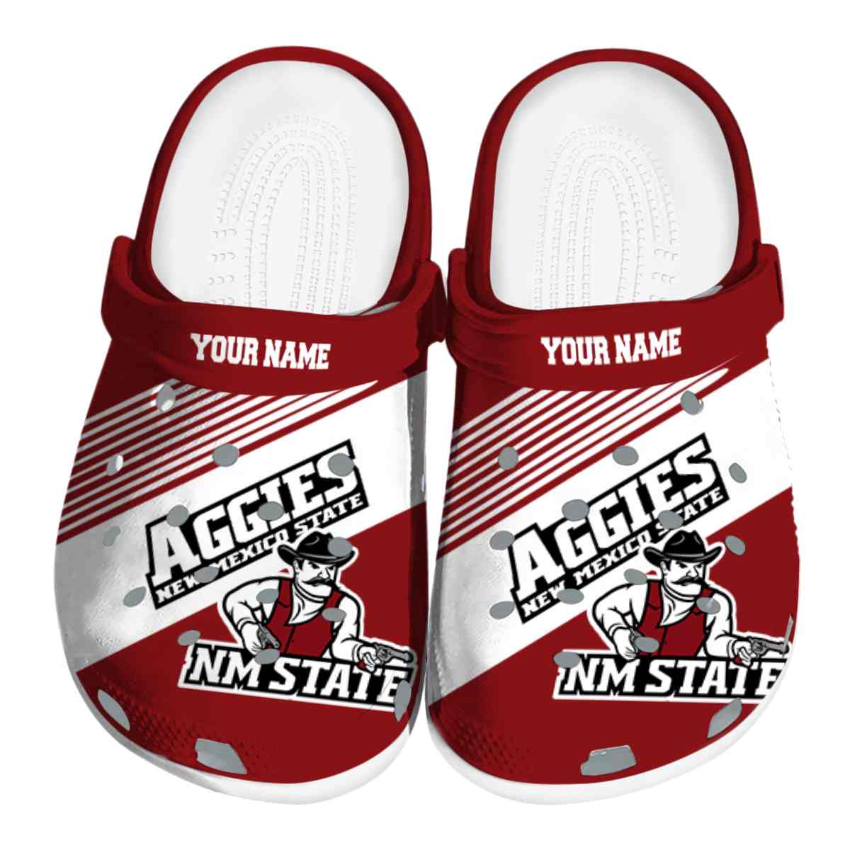 New Mexico State Aggies NCAA Sport Crocs Crocband Clogs Shoes Comfortable For Men Women and Kids