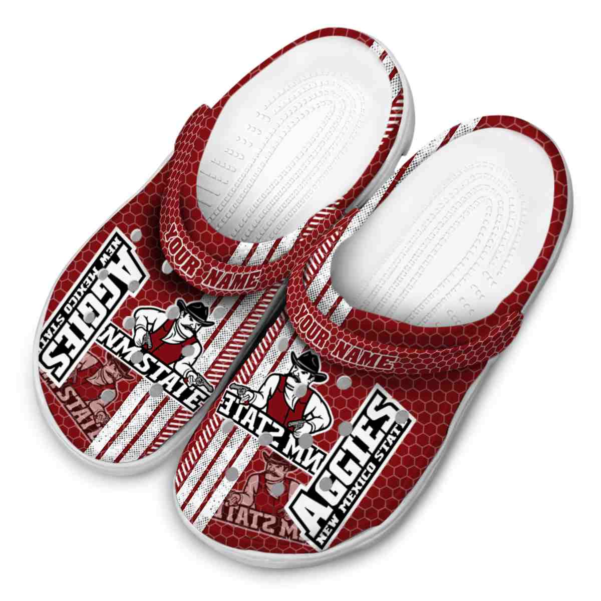 New Mexico State Aggies NCAA Sport Crocs Crocband Clogs Shoes Comfortable For Men Women and Kids - Image 4