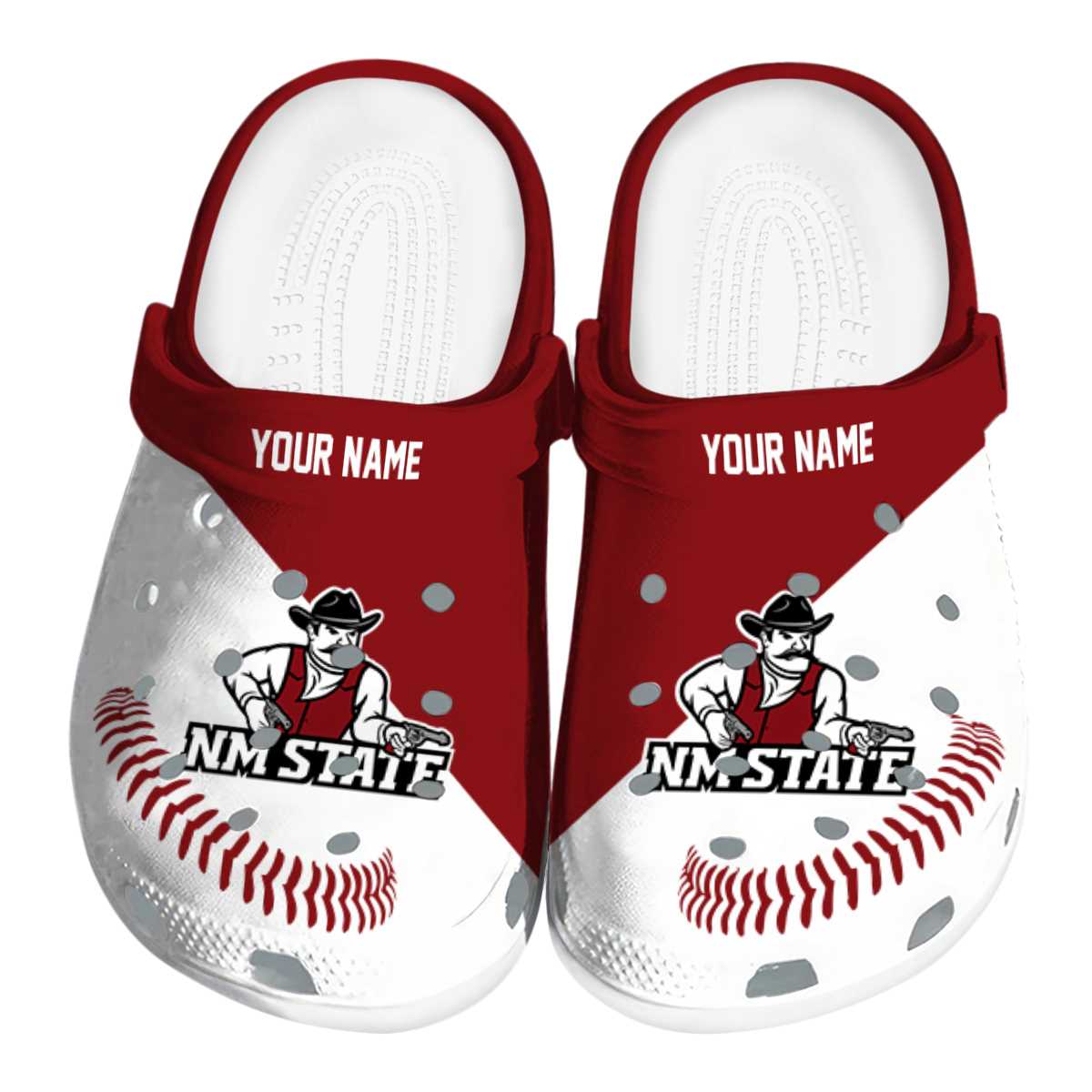 New Mexico State Aggies NCAA Sport Crocs Crocband Clogs Shoes Comfortable For Men Women and Kids