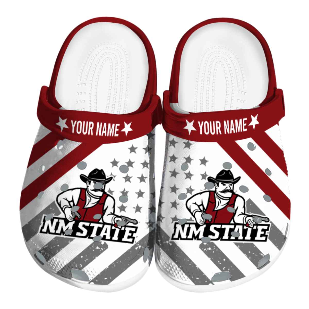 New Mexico State Aggies NCAA Sport Crocs Crocband Clogs Shoes Comfortable For Men Women and Kids
