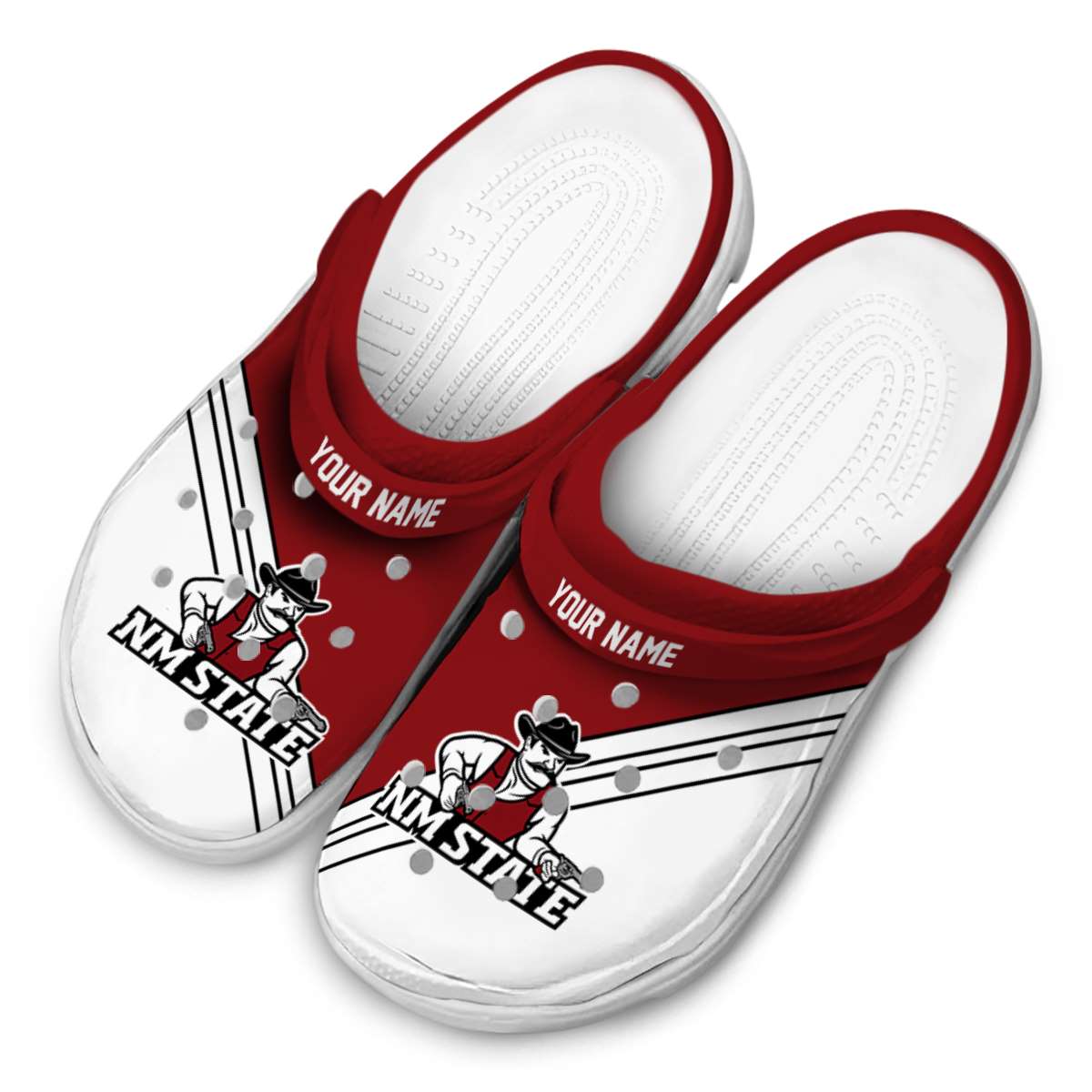New Mexico State Aggies NCAA Sport Crocs Crocband Clogs Shoes Comfortable For Men Women and Kids - Image 4