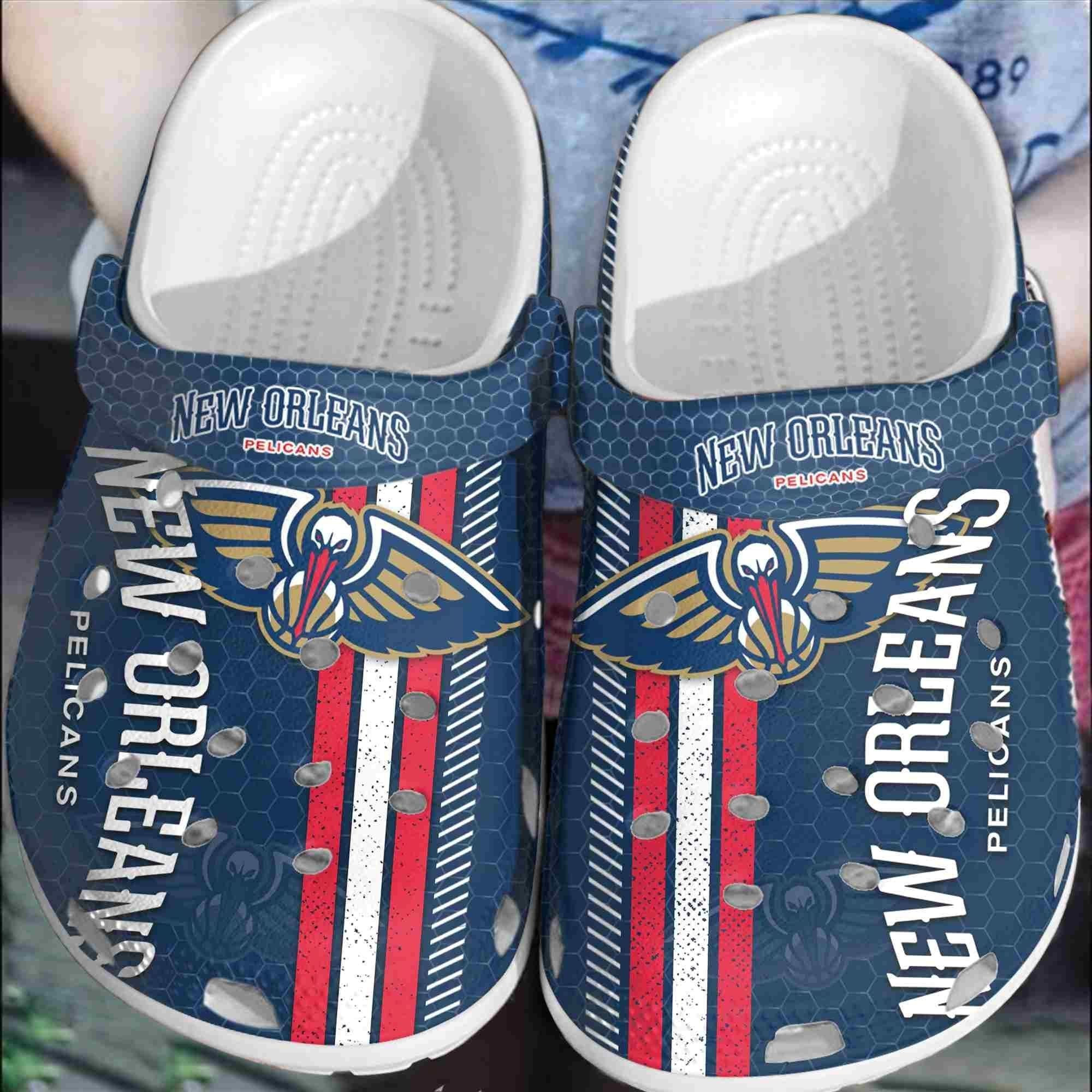 New Orleans Pelicans Basketball Club Shoes Clogs Comfortable Crocband For Men Women