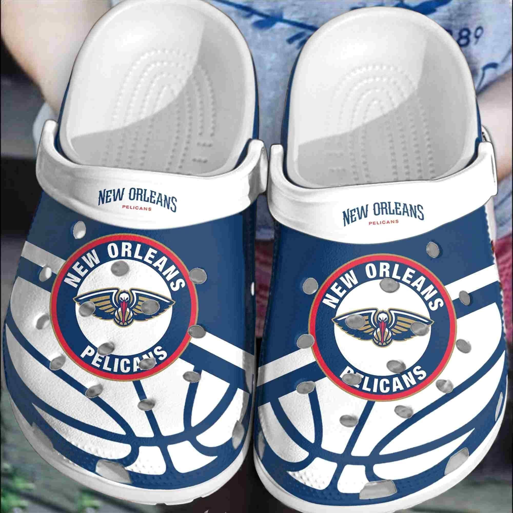 New Orleans Pelicans Basketball Club Shoes Crocband Comfortable Clogs For Men Women