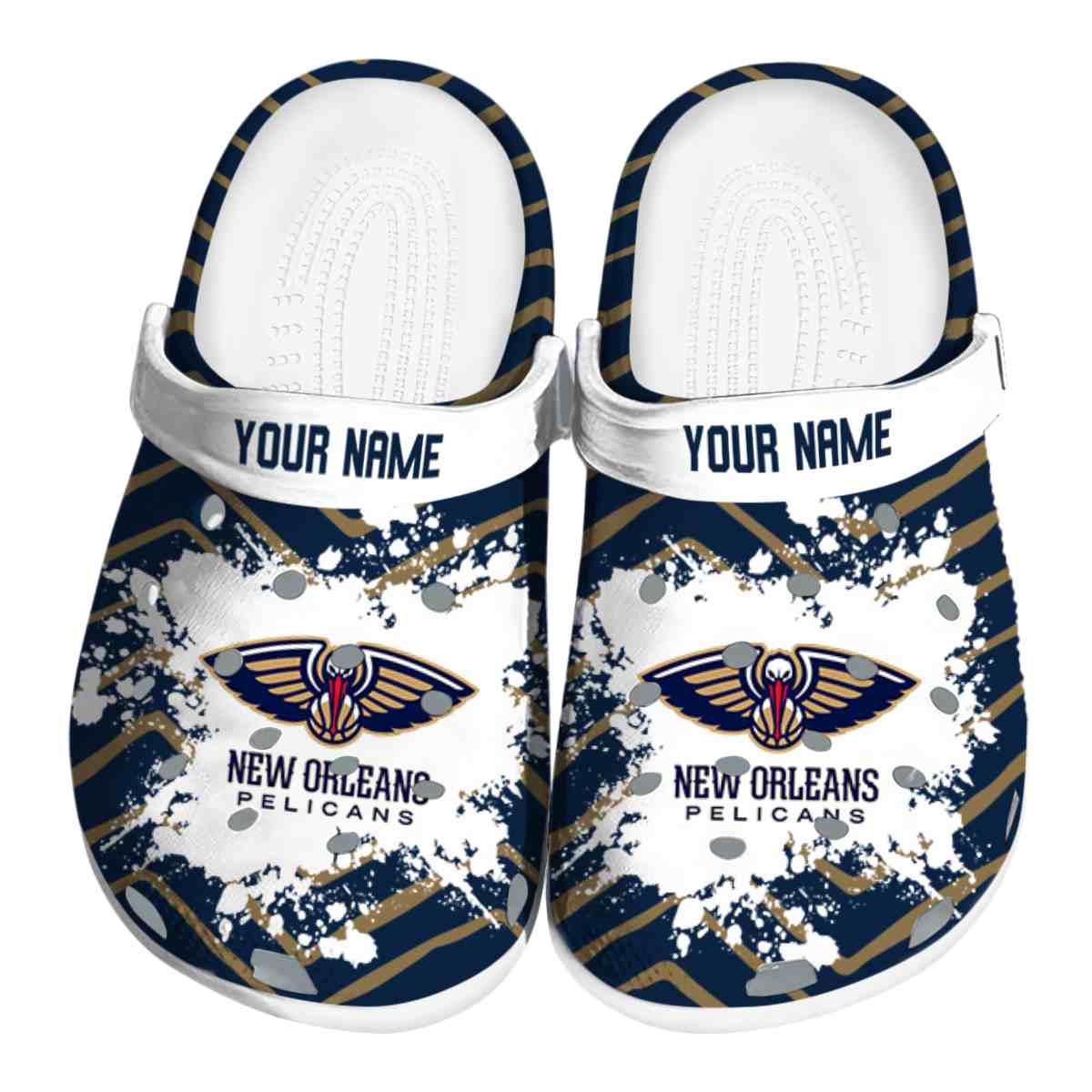 New Orleans Pelicans NBA Sport Crocs Crocband Clogs Shoes Comfortable For Men Women and Kids