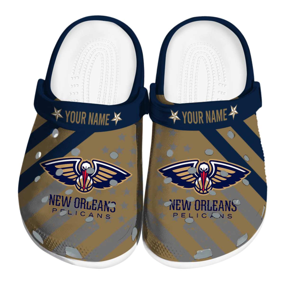 New Orleans Pelicans NBA Sport Crocs Crocband Clogs Shoes Comfortable For Men Women and Kids